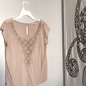 American eagle short sleeve tan shirt